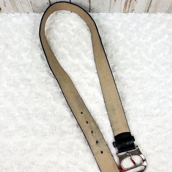 Michael Michael Kors Leather Belt Black Size Medium - Picture 7 of 10